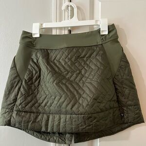 Mountain Hardwear Green Puffer Mini Skirt